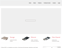 Tablet Screenshot of criticalio.com